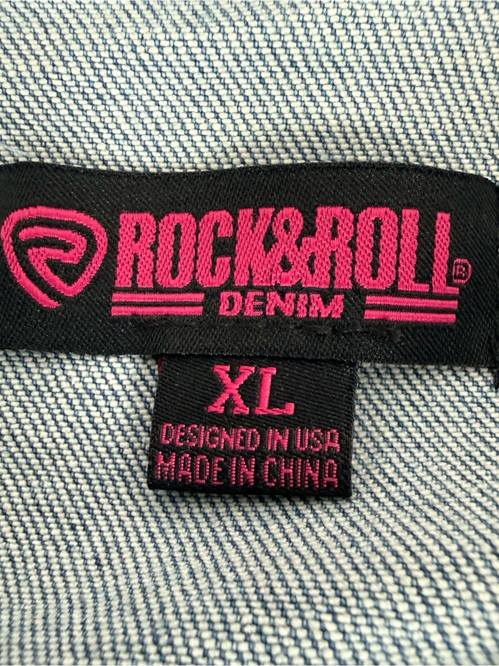 NEW Rock & Roll Denim Western Fringe Denim Jean Jacket Size XL - Picture 9 of 10